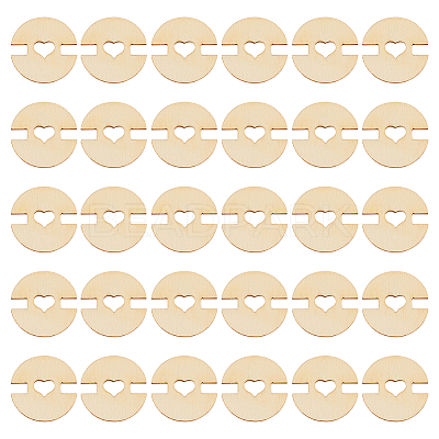 60Pcs Removable Wooden Pom Poms Buttons TOOL-AN0001-01-1