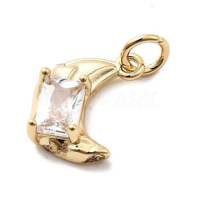 Brass Micro Pave Cubic Zirconia Pendants KK-H089-10B-G-1