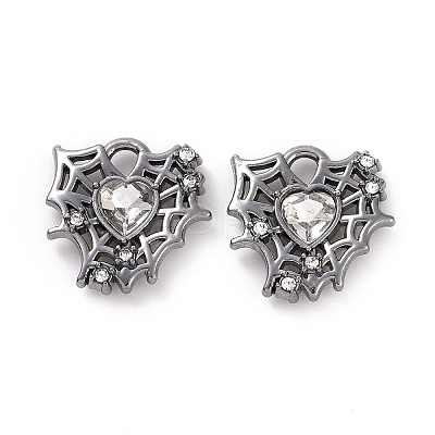 Rack Plating Alloy Glass Pendants FIND-I037-37A-1