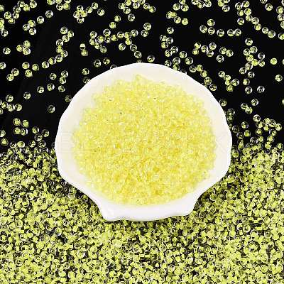 6/0 Inside Colours Transparent Glass Seed Beads SEED-T007-07C-1
