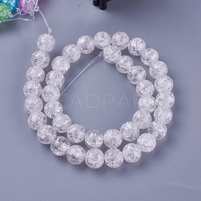 Crackle Glass Bead Strands CCG-E002-8mm-07-1