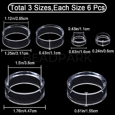 18Pcs 3 Styles Acrylic Display Frame ODIS-GF0001-14-1