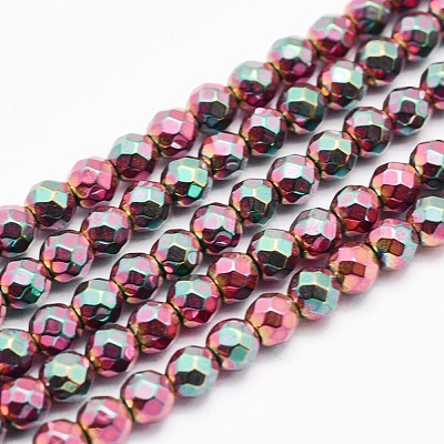 Electroplate Non-magnetic Synthetic Hematite Beads Strands G-L486-E-02-1