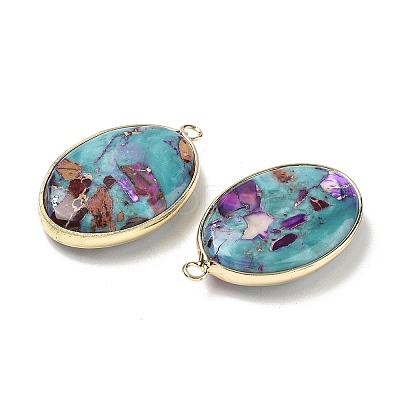 Dyed Synthetic Imperial Jasper Pendants G-D337-03B-G-1