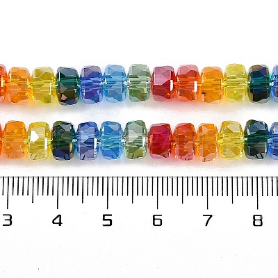 Electroplate Glass Beads Strands X-EGLA-B009-04-1
