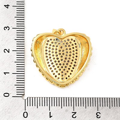 Brass Micro Pave Cubic Zirconia Pendants KK-A266-03B-G-1