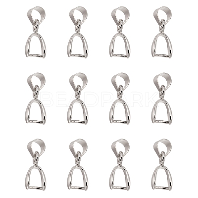 Grade AA Brass Ice Pick Pinch Bails for Pendant Making KK-M008-a-08P-NR-1