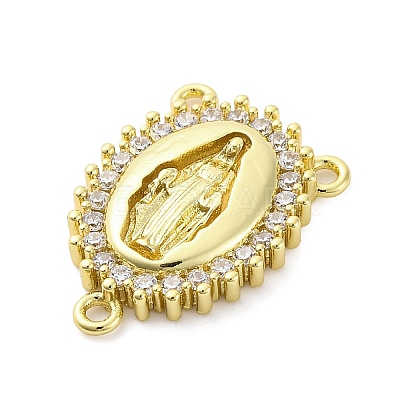 Brass Clear Cubic Zirconia Virgin Mary Chandelier Component Links KK-D325-07G-01-1