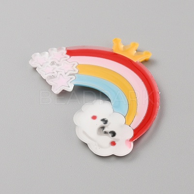 PVC Plastic Cabochons SIL-WH0019-15B-1