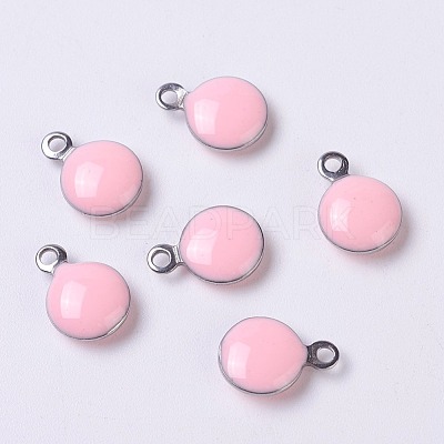 Stainless Steel Enamel Charms STAS-P049-06-1