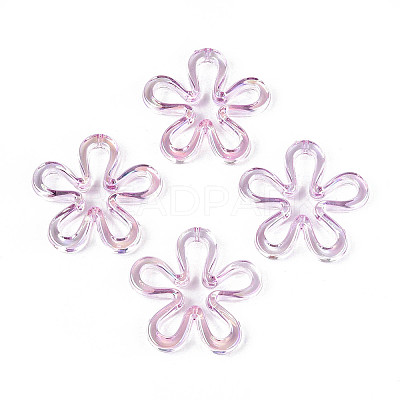 Plated UV Acrylic Beads TACR-S161-04B-1