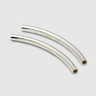 Tube 925 Sterling Silver Beads STER-O021-03-26x2mm-1