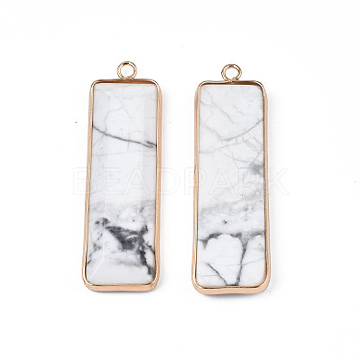 Natural Howlite Pendants G-S359-386A-1