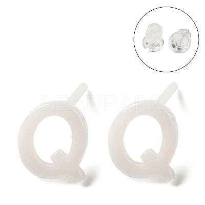 Hypoallergenic Bioceramics Zirconia Ceramic Stud Earrings EJEW-F340-04Q-1