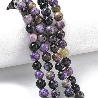 Natural Charoite Beads Strands G-C270-O03-02-1
