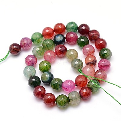 Natural Agate Round Beads Strand G-L085-10mm-01-1