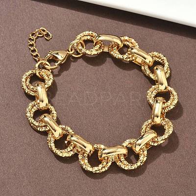 304 Stainless Steel Rolo Chain Bracelets for Women BJEW-S176-01G-B-1