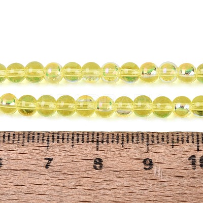 Electroplate Transparent Glass Beads Strands EGLA-Q132-4MM-A19-1