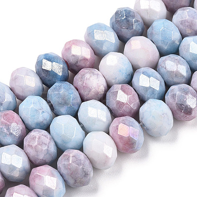 Ombre Effect Dyed Glass Beads Strands GLAA-C023-02-B06-1