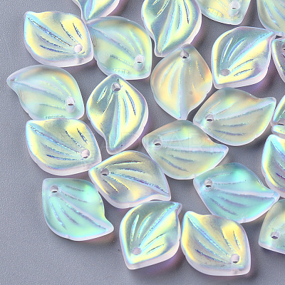Electroplate Glass Pendants GLAA-S054-001C-01-1