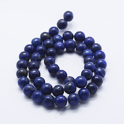 Natural Lapis Lazuli Beads Strands G-P348-01-4mm-1