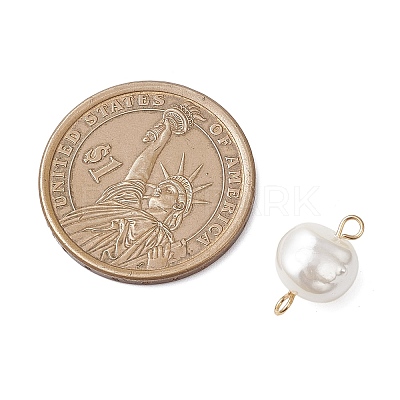 Electroplated Shell Pearl Nuggets Links PALLOY-JF04646-01-1