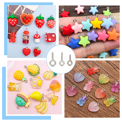 560Pcs 3 Styles Iron Screw Eye Pin Peg Bails IFIN-AR0001-32P-1