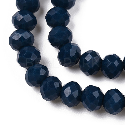 Opaque Solid Color Glass Beads Strands EGLA-A034-P4mm-D16-1