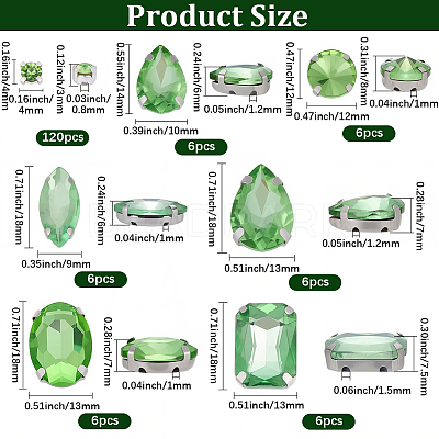 156Pcs 7 Styles Sew on Rhinestone DIY-SP0007-30F-1