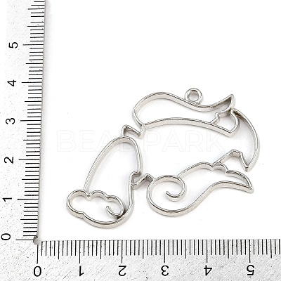 Zinc Alloy Open Back Bezel Pendants PALLOY-D580-05P-D-1