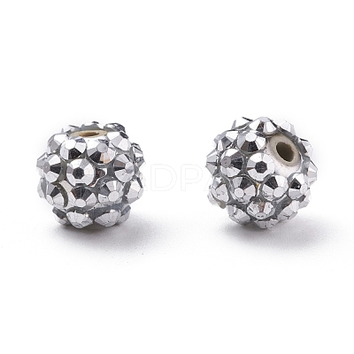 Chunky Resin Rhinestone Beads RESI-M019-27-1