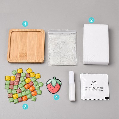 DIY Mosaic Coaster Making Kit TH-CBAB785-01A-1
