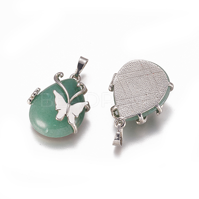 Natural Green Aventurine Pendants X-G-K296-B06-1