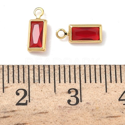 Brass Glass Charms KK-Z136-13G-02-1
