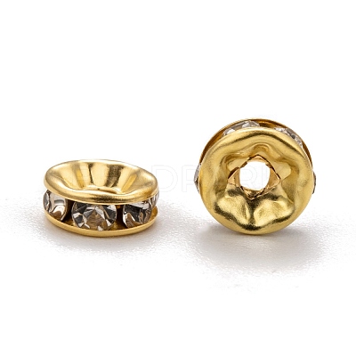 Iron Grade A Crystal Rhinestone Spacer Beads RB-A010-8MM-G-1