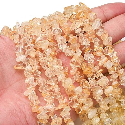 Natural Citrine Beads Strands G-P332-51-1