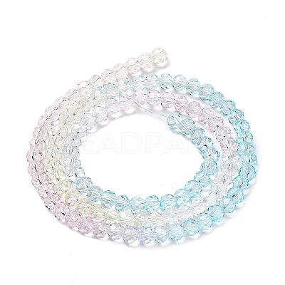 Transparent Painted Glass Beads Strands X1-DGLA-A034-T4mm-A21-1