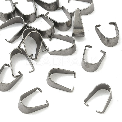 Tarnish Resistant 201 Stainless Steel Snap on Bails X-STAS-Q007-1-1