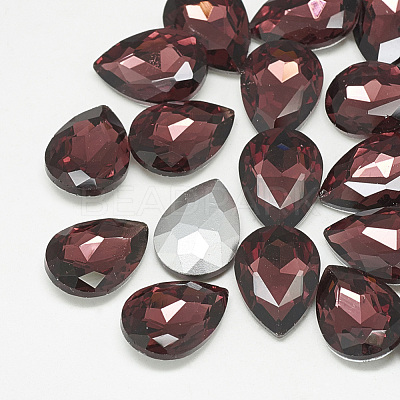 Pointed Back Glass Rhinestone Cabochons RGLA-T081-13x18mm-18-1