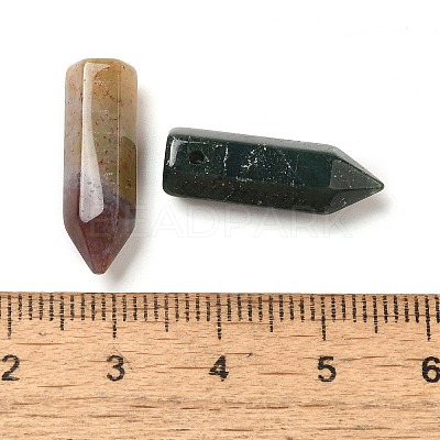 Natural Indian Agate Pointed Pendants G-C158-05K-1