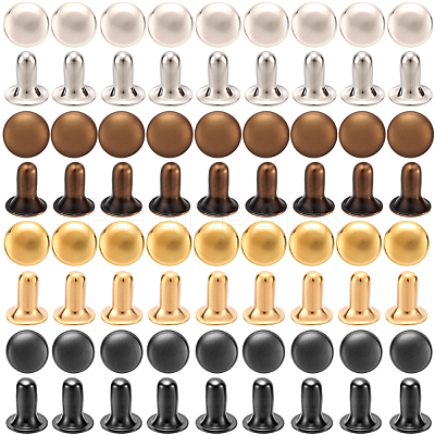 400 Bags 4 Colors Iron Snap Rivet Butt Screw IFIN-GF0001-64-1