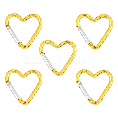 5Pcs Zinc Alloy Spring Gate Rings FIND-YW0010-59G-1