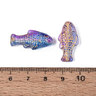 Baking Paint Transparent Glass Beads DGLA-N018-22B-1