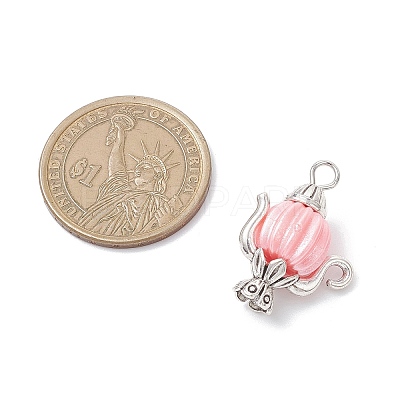 Acrylic & Tibetan Style Alloy Pendants PALLOY-JF04325-1
