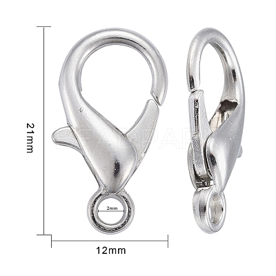 Zinc Alloy Lobster Claw Clasps E107-1