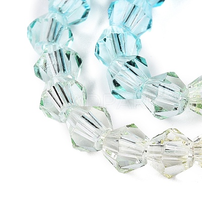 Gradient Color Baking Paint Glass Bead Strands X-DGLA-A039-T2mm-A07-1
