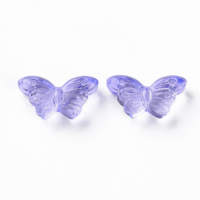Transparent Spray Painted Glass Beads LS-GLAA-S190-018A-06-1