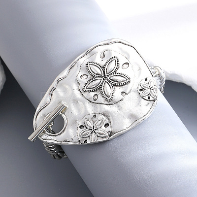 Textured Zinc Alloy Link Bracelets WG3CBFC-01-1