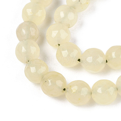 Dyed Natural White Jade Beads Strands G-T139-8mm-60-13-1