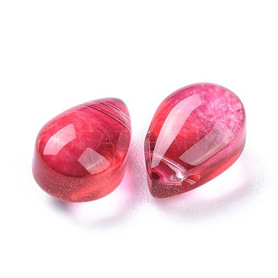 Transparent Glass Charms GGLA-M004-05B-1